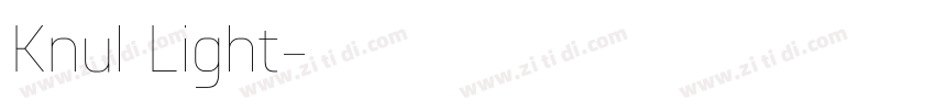 Knul Light字体转换